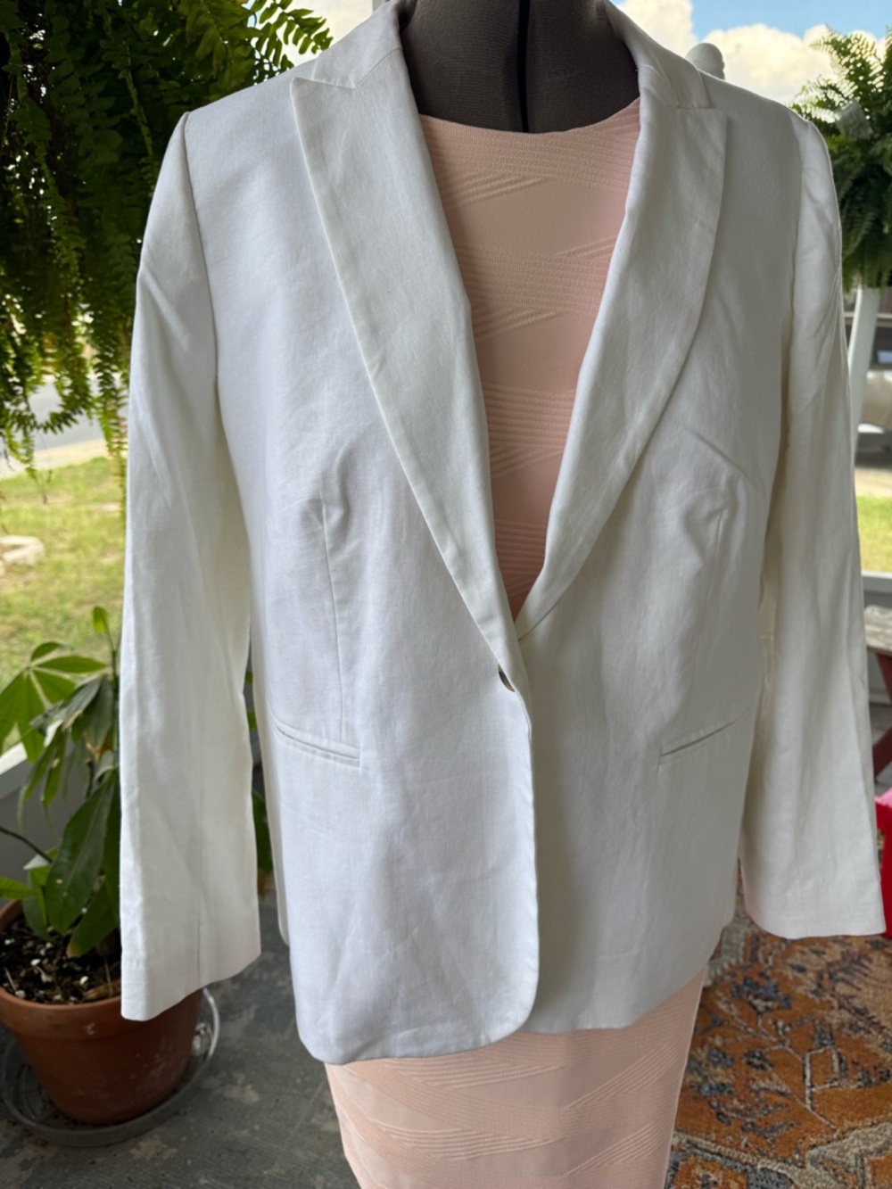 J. Crew Women's Cream Blazer - Picture 3 of 13